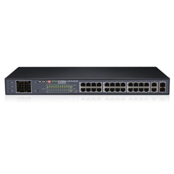 Switch Provision-ISR 24 Puertos Fast Ethernet PoE+ con 2 Puertos Gigabit y 2 SFP Modelo PoES-24370CL+2G+2SFP