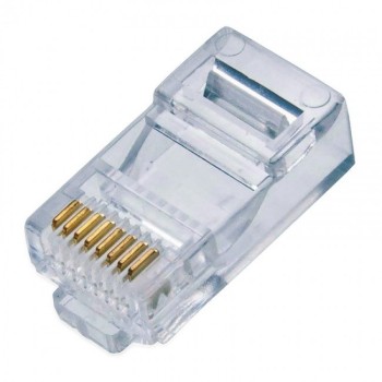 Plug RJ45 Cat5 Transparente QIAN - 100 Piezas - Modelo NW5100