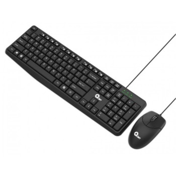Kit de Teclado y Mouse QIAN QKX-20603 - Alámbrico - USB - Multimedia - Español - Negro - QKX-20603