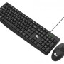 Kit de Teclado y Mouse QIAN QKX-20603 - Alámbrico - USB - Multimedia - Español - Negro - QKX-20603