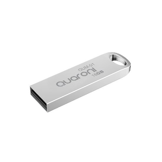 Memoria USB Quaroni QUM-01 - 16GB - USB 2.0 - Metálica - QUM-01