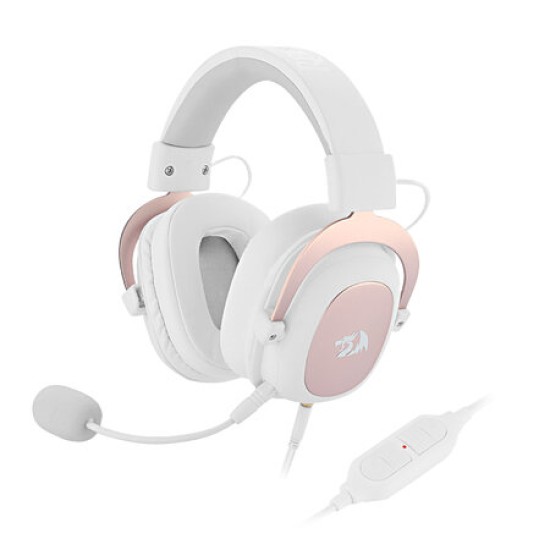 Diadema Gamer REDRAGON H510W ZEUS WHITE - Alámbrico - Micrófono - Blanco - H510W