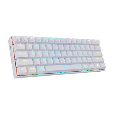 Teclado Gamer REDRAGON DRACONIC K530 - Inalámbrico/Alámbrico - Blanco - RGB - Redragon Brown - K530W-RGB