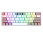 Teclado Gamer REDRAGON FIZZ PRO - Inalámbrico - Inglés - RGB - Switch Rojo - Blanco con Gris - K616-RGB WG