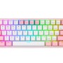 Teclado Gamer REDRAGON FIZZ PRO - Inalámbrico - Inglés - RGB - Switch Rojo - Blanco con Rosa - K616-RGB WP