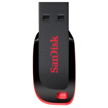 Memoria USB SanDisk Cruzer Blade - 64GB - USB 2.0 - Negro/ Rojo - SDCZ50-064G-B35