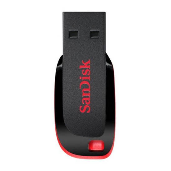 Memoria USB SanDisk Cruzer Blade - 128GB - USB 2.0 - Negro/Rojo  - SDCZ50-128G-B35