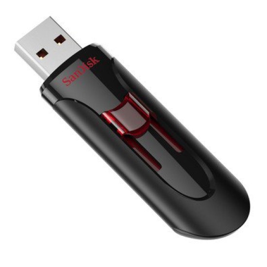 Memoria USB SanDisk Cruzer Glide - 128GB - USB 3.0 - Negro/Rojo - SDCZ600-128G-G35