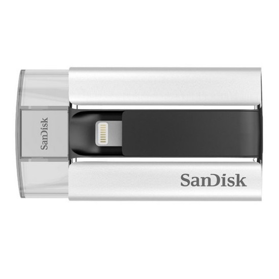 Memoria USB SanDisk SDIX - 16GB - USB 2.0 - Para Dispositivos Apple - Negro/Plata - SDIX-016G-G57
