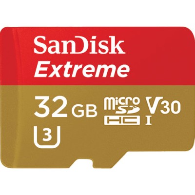 Memoria MicroSDHC SanDisk Extreme - 32GB - Clase 10 - UHS-I - C/Adaptador - SDSQXAF-032G-GN6AA