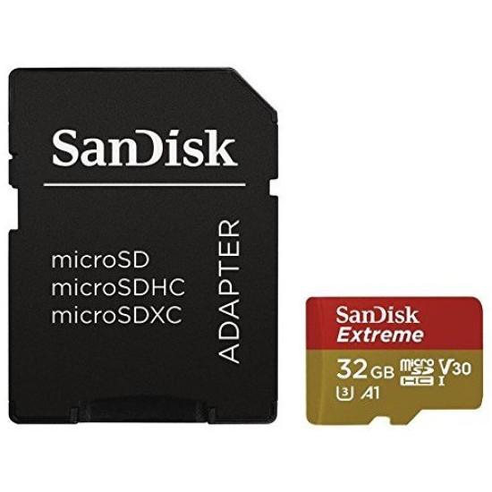 Memoria MicroSDHC SanDisk Extreme - 32GB - Clase 10 - UHS-I - C/Adaptador - SDSQXAF-032G-GN6MA