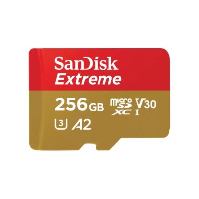 Memoria MicroSDXC SanDisk Extreme - 256GB - Clase 10 - C/Adaptador - SDSQXAV-256G-GN6MA