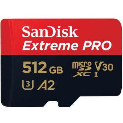 Memoria MicroSDXC SanDisk Extreme Pro - 512GB - Clase 10 - C/Adaptador - SDSQXCZ-512G-GN6MA