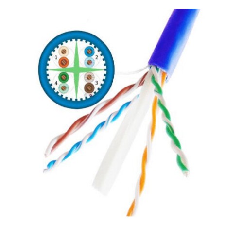 Bobina de Cable de Red SAXXON Cat6a 305m 23 AWG Azul OUTPCAT6AAZO