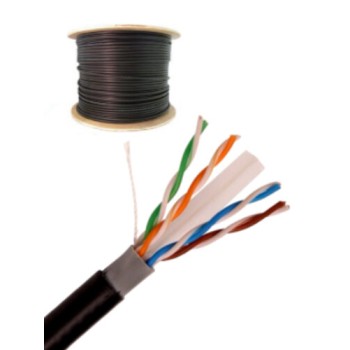 Bobina SAXXON OUTPCAT6CCAEXT - Cat6 - 305m - Negro - OUTPCAT6CCAEXT