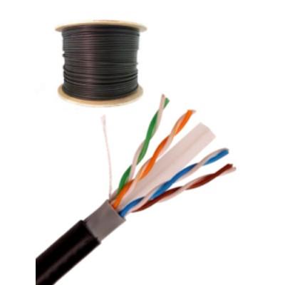 Bobina SAXXON OUTPCAT6CCAEXT - Cat6 - 305m - Negro - OUTPCAT6CCAEXT