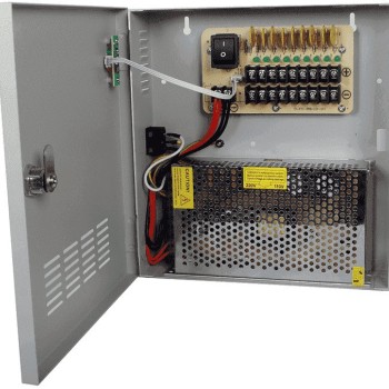 Fuente de Poder SAXXON 12V 20A para Cámaras de Seguridad Modelo PSU1220-D9