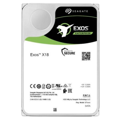 Disco Duro Interno Seagate Exos X18 - 3.5" - 12TB - SATA 3 - 7200 RPM - ST12000NM000J