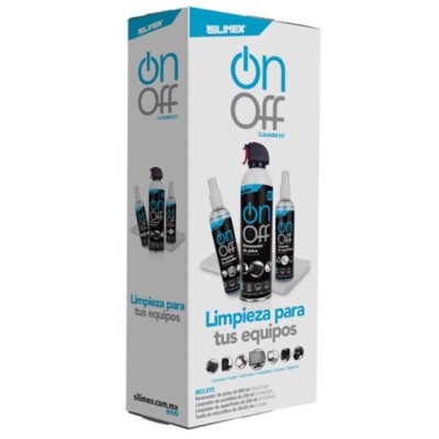 Kit de Limpieza Silimex On Off Cleaner - Aire Comprimido - Limpiador de Superficies - Limpiador de Pantallas - 2 Microfibras - 750300219638 Kit de Limpieza Silimex On Off Cleaner - Aire Comprimido - Limpiador de Superficies - Limpiador de Pantallas - 2 Microfibras - 750300219638