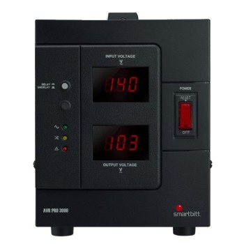 Regulador Smartbitt SBAVRC3000 - 3000VA/2000W - 4 Contactos - SBAVRC3000