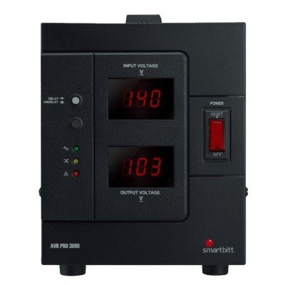 Regulador Smartbitt SBAVRC3000 - 3000VA/2000W - 4 Contactos - SBAVRC3000