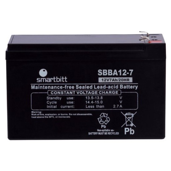 Batería de Reemplazo Smartbitt SBBA12-7 - 12V - SBBA12-7