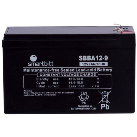 Batería de Reemplazo Smartbitt SBBA12-9 - 12V - SBBA12-9