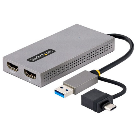 Adaptador de Video StarTech.com 107B-USB-HDMI - USB-A/USB-C a 2x HDMI - 107B-USB-HDMI