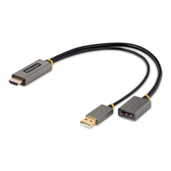 Adaptador de Video StarTech.com - HDMI A DisplayPort - 4K - Alimentación USB - 128-HDMI-DISPLAYPORT