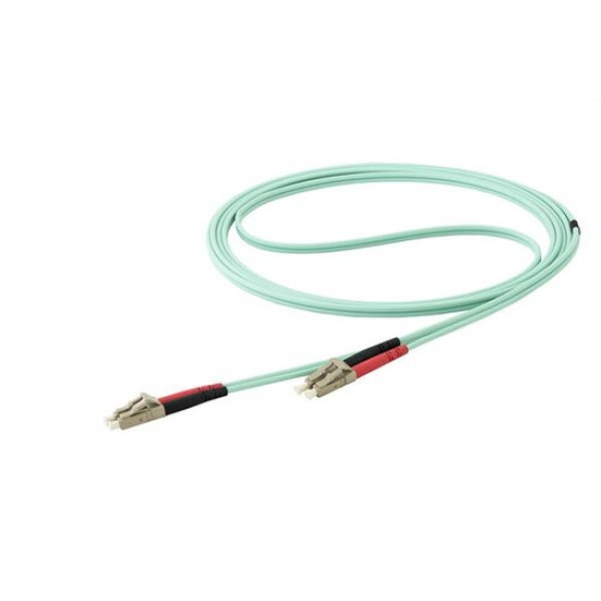 Cable de Fibra Óptica StarTech.com - LC - Dúplex - Multimodo - 15M - Aqua - 450FBLCLC15