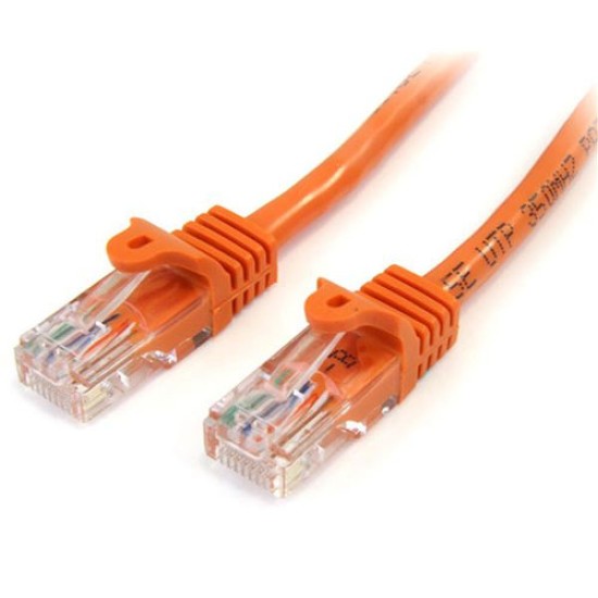 Cable de Red StarTech.com - Cat5e - RJ-45 - 1M - Naranja - 45PAT1MOR