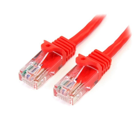 Cable de Red StarTech.com - Cat5e - RJ-45 - 1M - Rojo - 45PAT1MRD