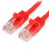 Cable de Red StarTech.com - Cat5e - RJ-45 - 2M - Rojo - 45PAT2MRD