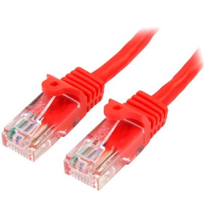 Cable de Red StarTech.com - Cat5e - RJ-45 - 5M - Rojo - 45PAT5MRD