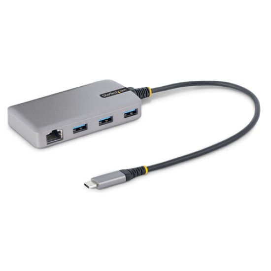 Hub USB StarTech.com 5G3AGBB-USB-C-HUB - USB-C a 3x USB 3.0 - Ethernet - Gris - 5G3AGBB-USB-C-HUB