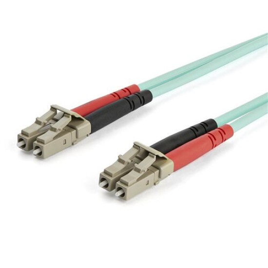 Cable de Fibra Óptica StarTech.com - LC - Dúplex - Multimodo - 7M - Aguamarina - A50FBLCLC7