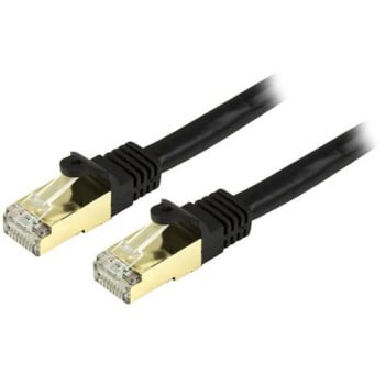 Cable de Red StarTech.com - Cat6a - RJ-45 - 1.2M - Negro - C6ASPAT4BK