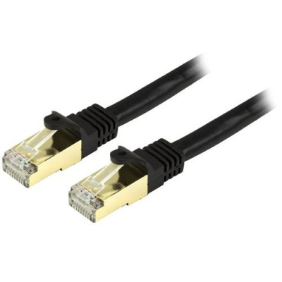 Cable de Red StarTech.com - Cat6a - RJ-45 - 1.5M - Negro - C6ASPAT5BK