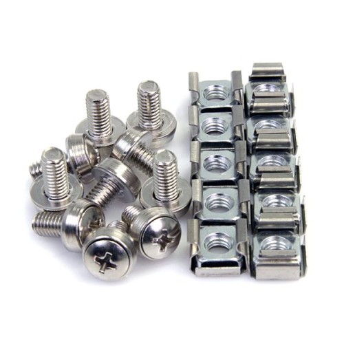 Kit StarTech.com 50 Tornillos y Tuercas Enjauladas M6 Acero Inoxidable CABSCREWM6