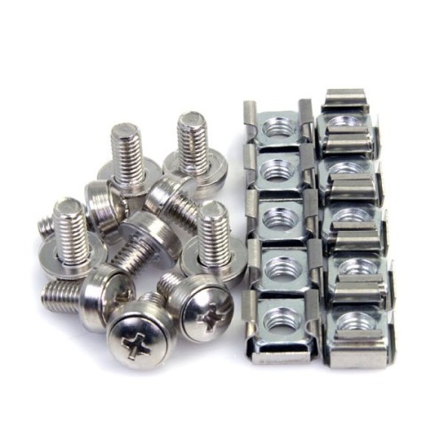 Kit StarTech.com 100 Tornillos y Tuercas Enjauladas M6 CABSCREWM62