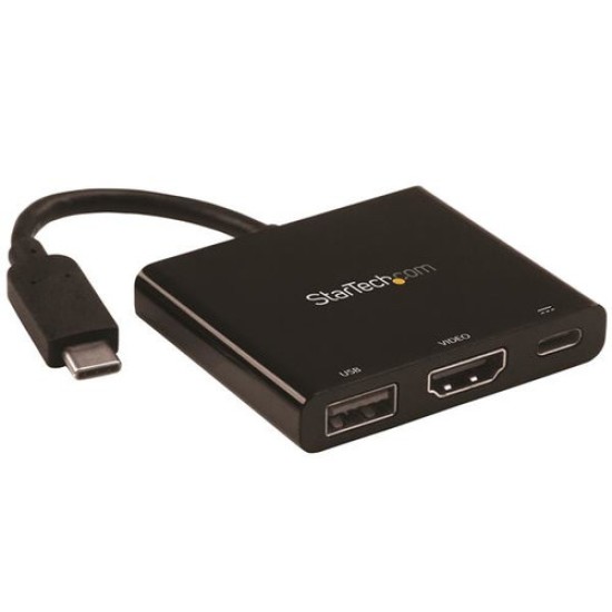 Convertidor de Vídeo StarTech.com - USB-C - HDMI 4K - USB A - Negro - CDP2HDUACP