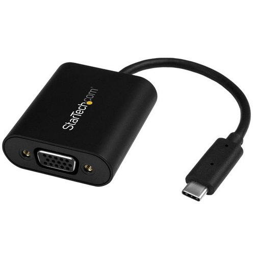 Convertidor USB-C a VGA StarTech.com - Negro - Modelo CDP2VGASA - Resolución 2048x1280