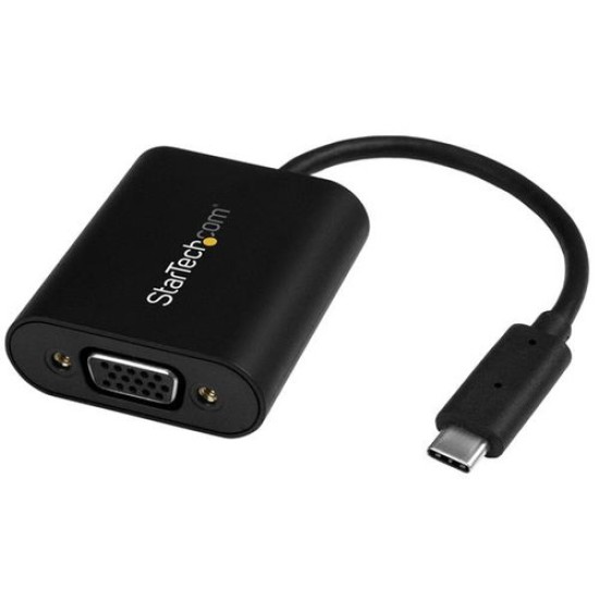 Convertidor StarTech.com CDP2VGASA - USB C a VGA - Negro - CDP2VGASA