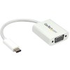 Adaptador de Video StarTech.com - USB-C 3.1 a VGA - Blanco - CDP2VGAW Adaptador de Video StarTech.com - USB-C 3.1 a VGA - Blanco - CDP2VGAW