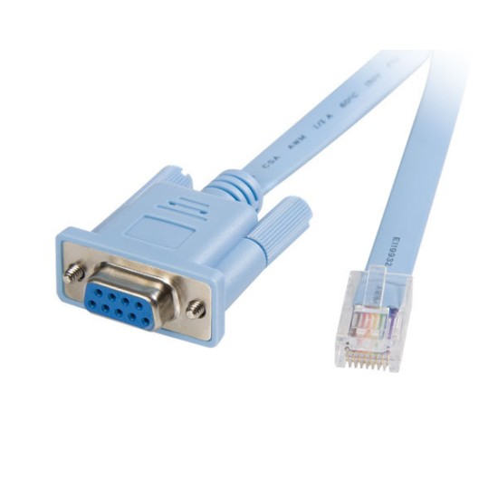 Cable StarTech.com - 1.8 Mts - Para Gestión de Router - Consola Cisco RJ45 a Serie DB9 - Rollover - Macho a Hembra - DB9CONCABL6