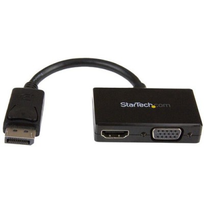 Convertidor de Vídeo StarTech.com - DisplayPort a HDMI/VGA - Negro - DP2HDVGA