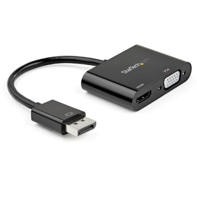 Adaptador StarTech.com - DisplayPort a HDMI/VGA - Macho/Hembra - para Windows/Mac - DP2VGAHD20