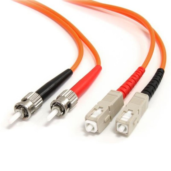 Cable de Fibra Óptica StarTech.com - ST - SC - Dúplex - Multimodo - 1M - Naranja - FIBSTSC1