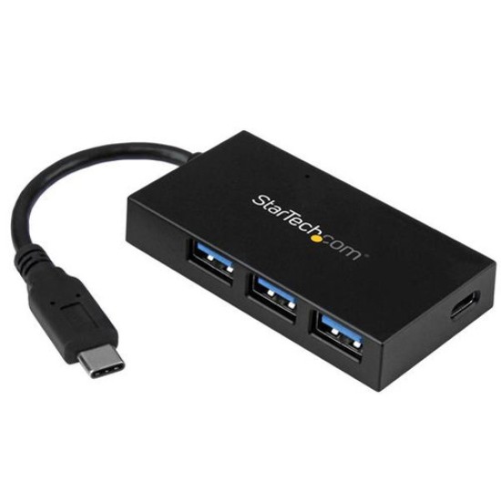 HUB USB StarTech.com - Conecta USB 3.0 - 4 Puertos - Negro - HB30C3A1CFB