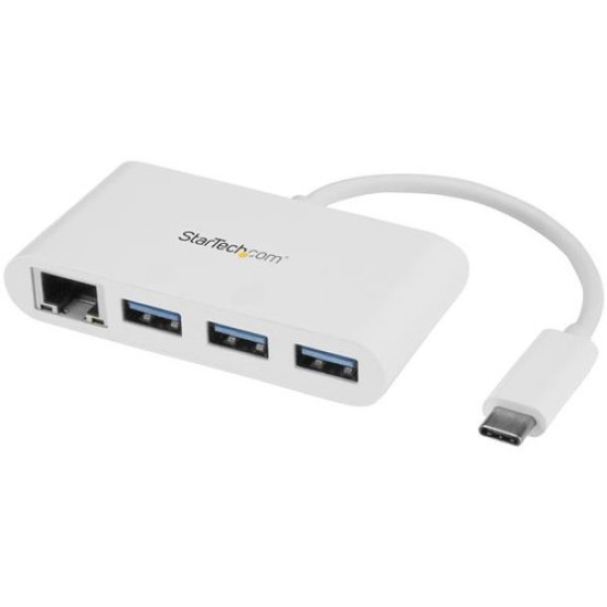 HUB USB StarTech.com HB30C3A1GEA - 3 USB 3.0 - 1 Ethernet - Blanco - HB30C3A1GEA